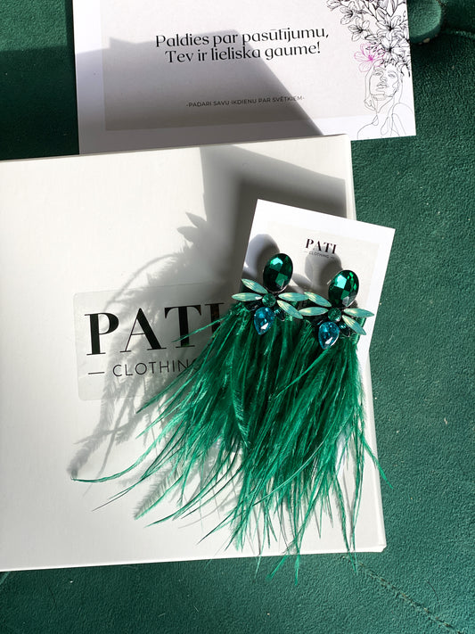 Luxora verde earrings