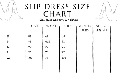 MIDNIGHT RANDEZVOUS slip dress