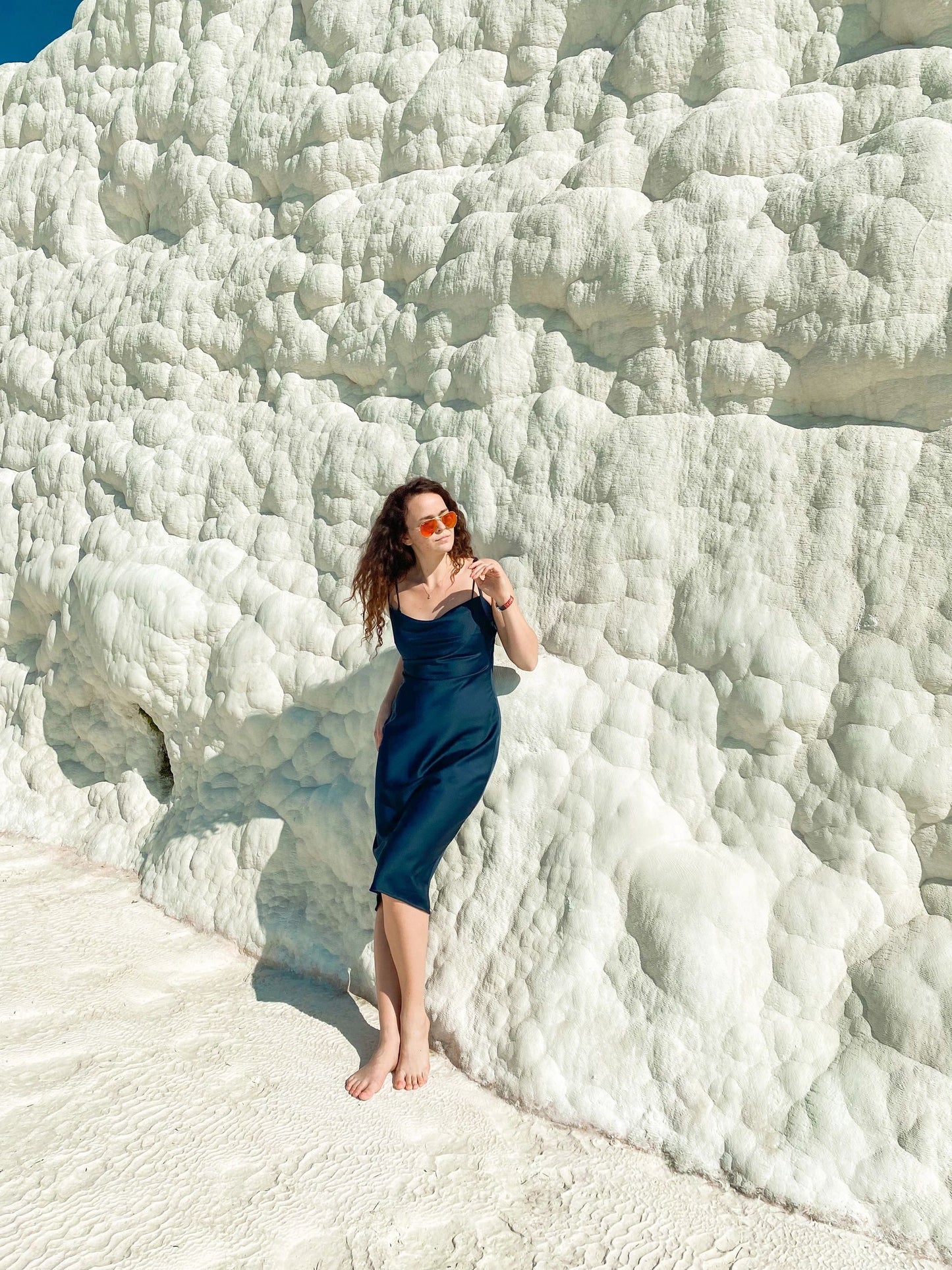 MIDNIGHT RANDEZVOUS slip dress